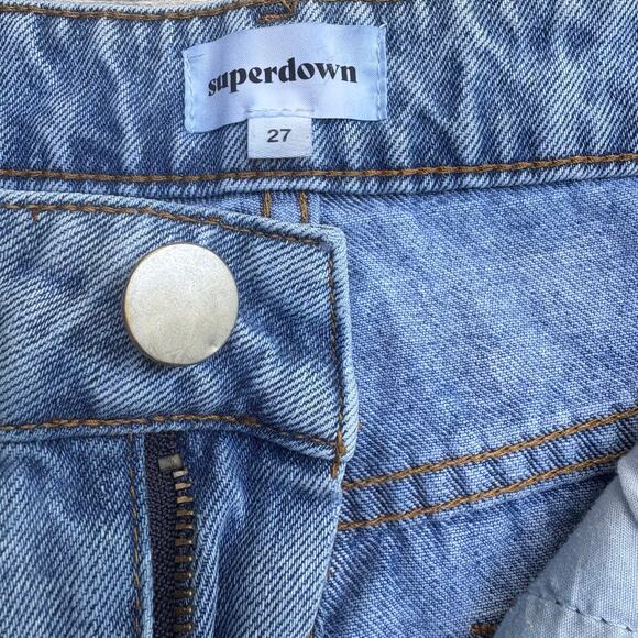Superdown Jeans Sz 27 Slim Mom Jean Medium Wash High Rise Normcore Casual - Picture 7 of 7